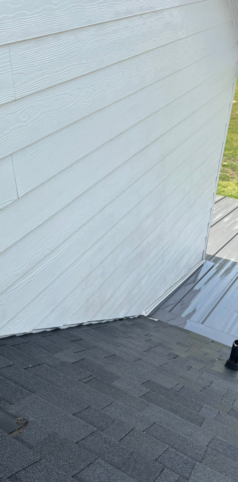 After soft washing - clean house siding