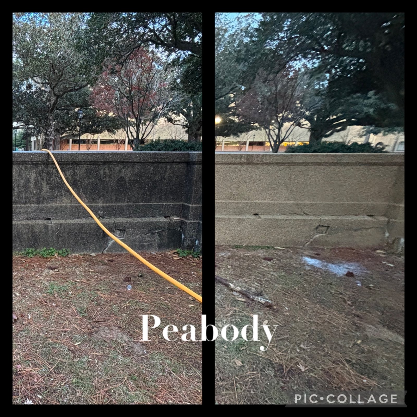 Peabody building exterior wall cleaning - Presidential Services Shreveport